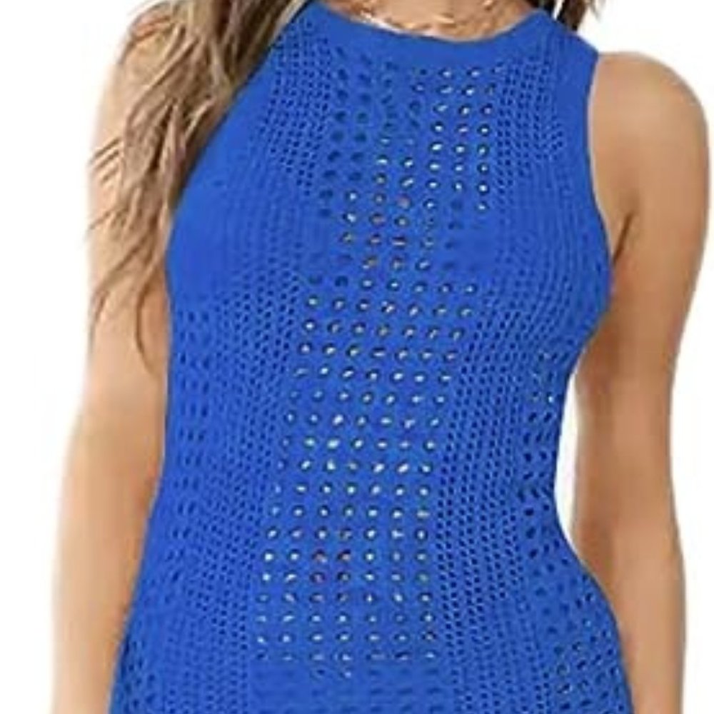 Bsubseach electric blue women's swimsuit cover up. New, never worn.